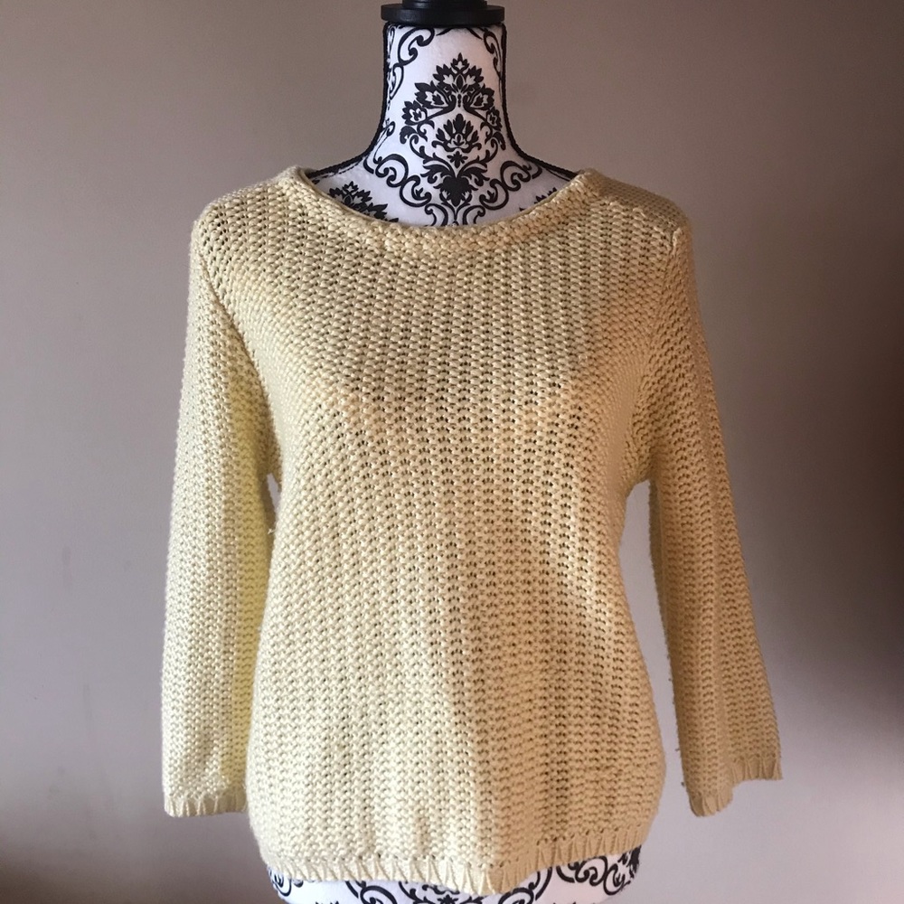 Yellow knitted sweater